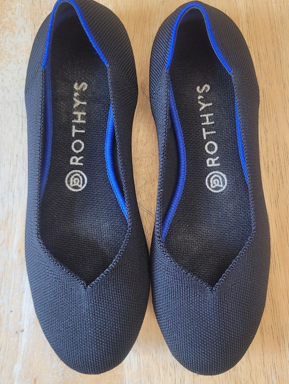 Rothy's Classic Ballet Flat Black Round Toe 8.5